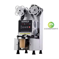 Machine automatique pour boissons au thé au lait perlé, machine à sceller les gobelets à thé. Simple d'utilisation. Conduite manuelle.