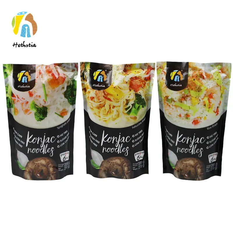 Mie Ramen Konjac Instan Bebas Lemak Rendah Bentuk Spageti