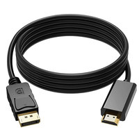 Cable DisplayPort SIPU con 4k HDR 60Hz, Cable HDMI a DP Chapado en Oro para Video, PC, Laptop, TV, 1.8m 2m