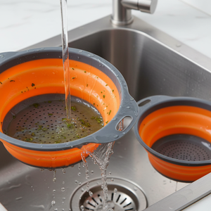 <span class=keywords><strong>Panier</strong></span> de lavage pour fruits et légumes, passoire de cuisine de qualité alimentaire, ensemble de passoires pliables, <span class=keywords><strong>panier</strong></span> passoire rond avec poignée - Product Image 6