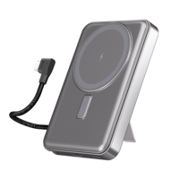 Chargeur sans fil magnétique 15W, batterie externe portable, un seul appareil. Batterie Li-Polymère Multifonctionnelle Réduit la Charge des Accessoires