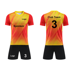 Seragam Sepak Bola Jersey Olahraga Merah Kuning 2026, Pakaian Olahraga Sepak Bola, Pakaian Pria Custom, Dijual Panas dari Pabrik - Product Image 1