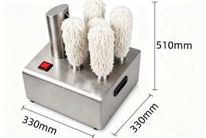 Automatic Cup Brush Washer Stainless Steel Glass Polishing Machine Commercial Cup Cleaner Five Brush Heads Hot Air Drying - Product Image 4