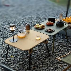 Table pliante en plastique pour le camping en plein air, table de pique-nique portable, table réglable en hauteur, petite table pour les voyages en voiture - Product Image 1