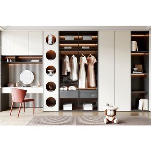 Armario Modular Inteligente RUOMU de Madera Maciza, Moderno y Personalizable, <span class=keywords><strong>Vestidor</strong></span>, Mueble para Sala de Estar - Product Image 1