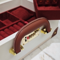 Boîte à bijoux de luxe avec serrure à combinaison pour la confidentialité personnelle, organiseur de rangement pour bagues et colliers
