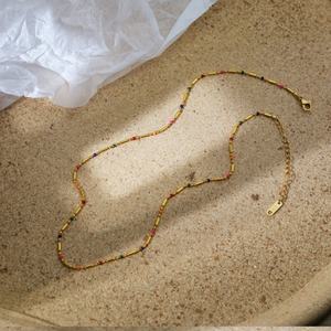 Collier personnalisé avec logo, en acier inoxydable plaqué or 18 carats, résistant à l'eau et inaltérable, pour femme - Product Image 2