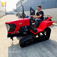 Tractor Agrícola de 80HP con Descuento, Tractor de Orugas Hidráulico Diésel con Certificación CE e Implementos Agrícolas