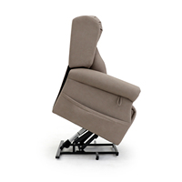 Geeksofa Wholesale Technology Chaise élévatrice électrique en tissu à double moteur avec extension Repose-pieds réglable Appui-tête en bois pour personnes âgées