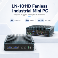 Mini PC Robusto y Silencioso con Doble LAN, 6 Puertos COM, USB, HD, VGA, SSD, Compatible con Windows y Linux para Dispositivos Edge