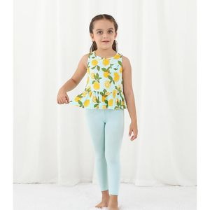 DreanHalo Ensemble 2 pièces débardeur et pantalon pour filles, en viscose de bambou, vêtements de jeu pour enfants 2T-5T - Product Image 5