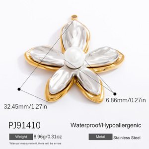 SUMMLY Accesorios para Pulseras y Collares DIY, Dijes <span class=keywords><strong>de</strong></span> Flores que no se Desvanecen, Chapados en Oro <span class=keywords><strong>de</strong></span> 18K, <span class=keywords><strong>de</strong></span> Acero Inoxidable, Joyería <span class=keywords><strong>de</strong></span> Moda - Product Image 3