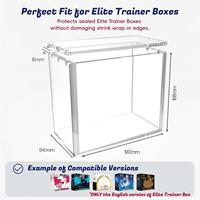Étui magnétique en acrylique pour boîte de boosters Pokémon, étui en acrylique pour ETB, épaisseur 8 mm, boîte d'entraînement Elite, présentoir transparent, bords arrondis