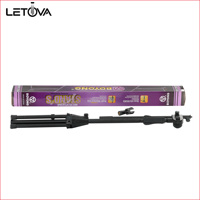 Support de microphone professionnel pliable avec bras articulé et base trépied extensible pour studio, enregistrement vocal et performance scénique