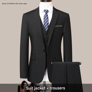 OEM ODM Tùy Chỉnh Một Nút Áo Khoác Blazer Đơn Ngực Trang Phục Chính Thức Cho Nam Giới 3-Mảnh Người Đàn Ông Của Cổ Điển Rắn Ăn Mặc Phù Hợp Với Thiết Lập - Product Image 5