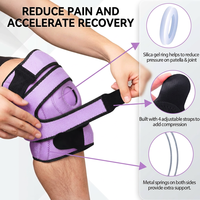 Bingyuan – Lot de 2 compresses chaudes/froides réutilisables avec logo personnalisé pour les blessures au genou et aux jambes, soulagement de l'arthrite, 24,6x20,5 cm