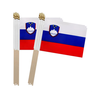 Banderas Miniatura Personalizadas de Croacia, Serbia y <span class=keywords><strong>Eslovenia</strong></span> para Eventos Deportivos 2026, Banderas de Mano - Product Image 1
