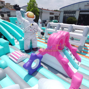 บ้านลมธีมอวกาศ PVC สำหรับเด็กเล่นในร่มและกลางแจ้ง ใช้ในเชิงพาณิชย์ รองรับผู้เล่นหลายคน - Product Image 5