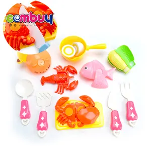 Kitchen game kids pretend play plastic toy fruit and vegetable cutting