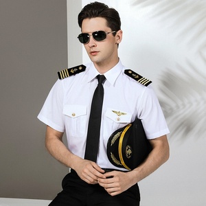Chemise marine pour homme, uniforme <span class=keywords><strong>de</strong></span> capitaine, manches longues, coton, costume <span class=keywords><strong>de</strong></span> pilote, costume d'<span class=keywords><strong>hôtesse</strong></span> <span class=keywords><strong>de</strong></span> <span class=keywords><strong>l</strong></span>'<span class=keywords><strong>air</strong></span>, vente en gros - Product Image 1