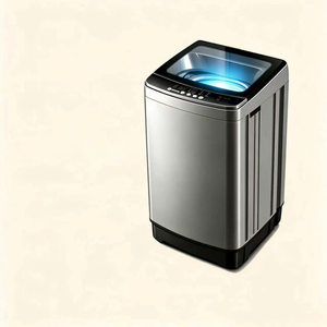 Lave-linge à chargement par le haut 10 kg en acier inoxydable, automatique, à cuve unique, électrique, hauteur 83 cm, avec verrouillage enfant, usage domestique, tout-en-un, version anglaise - Product Image 1