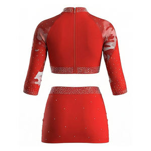 Tenues de cheerleading de haute qualité, design gratuit, bleu clair et blanc, logo personnalisé, uniformes de cheerleading pour le basketball - Product Image 5