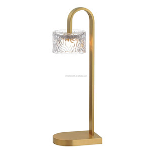 Lampe de bureau Art Déco moderne en laiton antique et marbre |   Éclairage design élégant pour hôtel, café et espace de travail ouvert - Product Image 3
