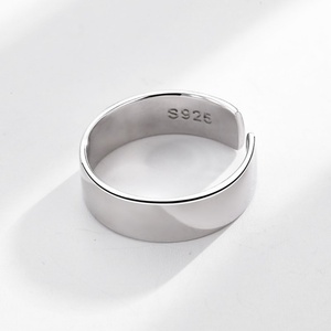 แหวนเงินแท้ 925 แบบเปิด ปรับขนาดได้ สลักชื่อได้ - Product Image 4