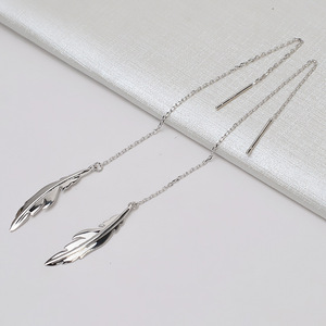 Pendientes Largos de Plata S925 con Diseño de Rosa para Mujer, Accesorio Moderno con Soporte Hueco para 8-15 Perlas, Estilo Religioso 899 - Product Image 5