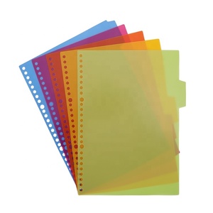 AFFISURE Plastic A4 A5 B5 20 26 30 Holes Punched Multicolor 5-Tabs Index <strong>Divider</strong> For <strong>Binders</strong> - Product Image 5