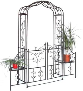 Arche de jardin en métal en forme d'oiseau avec porte et boîtes, revêtement écologique, <span class=keywords><strong>hauteur</strong></span> pour plantes grimpantes - Product Image 5