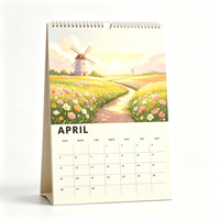 Calendrier de bureau au design nouveau, impression personnalisée sur papier avec reliure spirale, services d'impression personnalisés