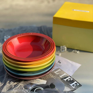 Assiette plate ronde en porcelaine série couleur française <span class=keywords><strong>LE</strong></span>, 15 cm, passe au micro-ondes, motif uni, bol pour chat, bol à fruits, emballage cadeau - Product Image 2