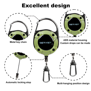 Luya Dây Thép Dây Kính Thiên Văn Khóa Leo Núi Ngoài Trời Dễ Dàng Kéo-up Câu Cá Móc Chìa Khóa Chống Mất Huy Hiệu Chủ - Product Image 4