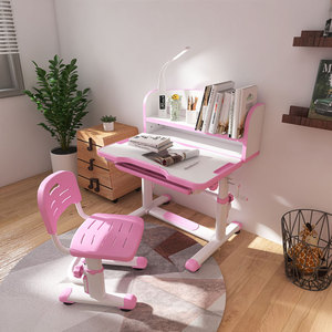 Mesa de estudio y escritorio ergonómica para niños, gran oferta, mesa de estudio y silla con estantería - Product Image 6