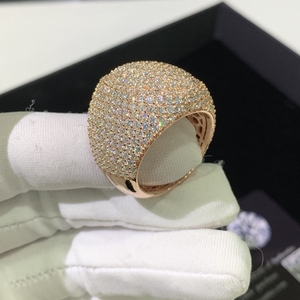 Cadermay 925 스털링 실버 아이스 아웃 Moissanite 타원형 모양 링 힙합 흉상 다운 29mm 큰 크기 타원형 완전 아이스 래퍼 링 남자 - Product Image 5