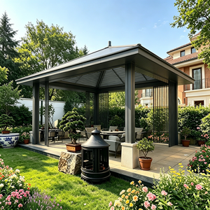 Pagode de <span class=keywords><strong>jardin</strong></span> antique personnalisée <span class=keywords><strong>en</strong></span> usine chinoise Pavillon extérieur Gazebo <span class=keywords><strong>en</strong></span> <span class=keywords><strong>bois</strong></span> d'extérieur - Product Image 1
