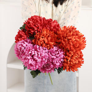 Crisantemo Artificial con Forma de Garra de Dragón, Ramo de 7 Cabezas, Alta Simulación, Decoración para Bodas y Hogar, Flor de Seda y Plástico - Product Image 3