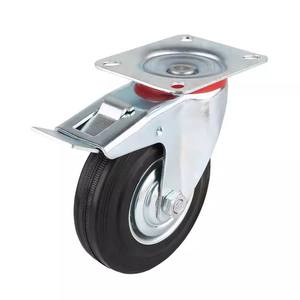 Industrie Lenkrad 8 "fester drehbarer Brems gummi 4" 5 "6" drehbare und starre Industrie rollen - Product Image 4