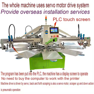 Áo Thun 2 Màu Sắc 8 Trạm Lụa Màn Hình Máy In Đầy Đủ Tự Động 2 Màu Sắc Màn Hình Hệ Thống In Ấn - Product Image 4