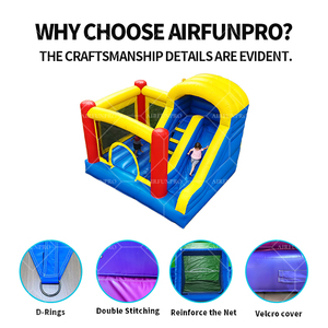 Château <span class=keywords><strong>gonflable</strong></span> aquatique AirFunPro pour enfants, toboggan aquatique, château <span class=keywords><strong>gonflable</strong></span> blanc en PVC, mini combo pour 10 personnes, installation facile - Product Image 6