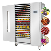 16 Trays Roestvrijstalen Oven Voedsel Fruit Dehydrator Gedroogde Vlees Palm Kernel Maden Alfalfa Dehydratie Droogmachine