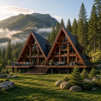 Petite cabane triangulaire en aluminium, maison préfabriquée, chalet de vacances préfabriqué, glamping, mini-cabane de jardin