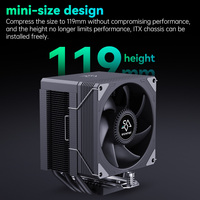 Refroidisseur de processeur SNOWMAN Premium, 4 caloducs, ventilateur PWM 4 broches, dissipateur thermique en aluminium, refroidissement efficace et silencieux pour PC de jeu Intel AMD