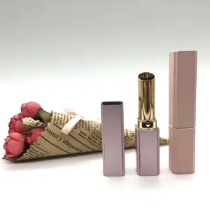 Custodia per rossetto vuota in alluminio con tubo per rossetto personalizzato in metallo trasparente