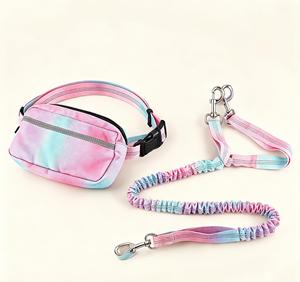 Wholesale Custom Logo Minimalist Corduroy Dog <b>Collar</b> And Leash Set With Bibs Poop Bag 5 Uses - Product Image 1
