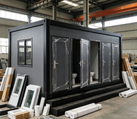 Unité de toilettes préfabriquée multi-compartiments détachable en acier galvanisé pour chantier de construction, camp de travailleurs
