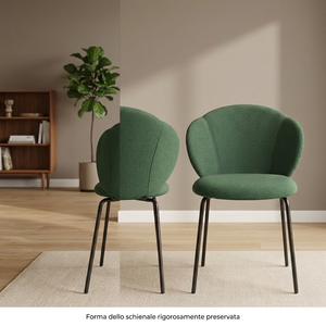Chaise de salle à manger COROLLA Italydea, mobilier d'intérieur, dossier rembourré, structure en métal thermolaqué, design moderne, utilisation en intérieur - Product Image 3