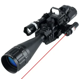 SYQT 8-in-1 Multi-functional Hunting Scope 6-24X50 AOEG Long Range Aiming Scope Shooting Sight