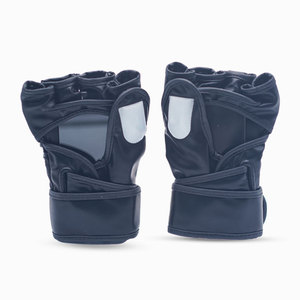 Individuelles Logo 12 oz Kunstleder Muay Thai MMA Boxhandschuhe Wasserdicht Klettverschluss Halbfinger-Design - Product Image 4